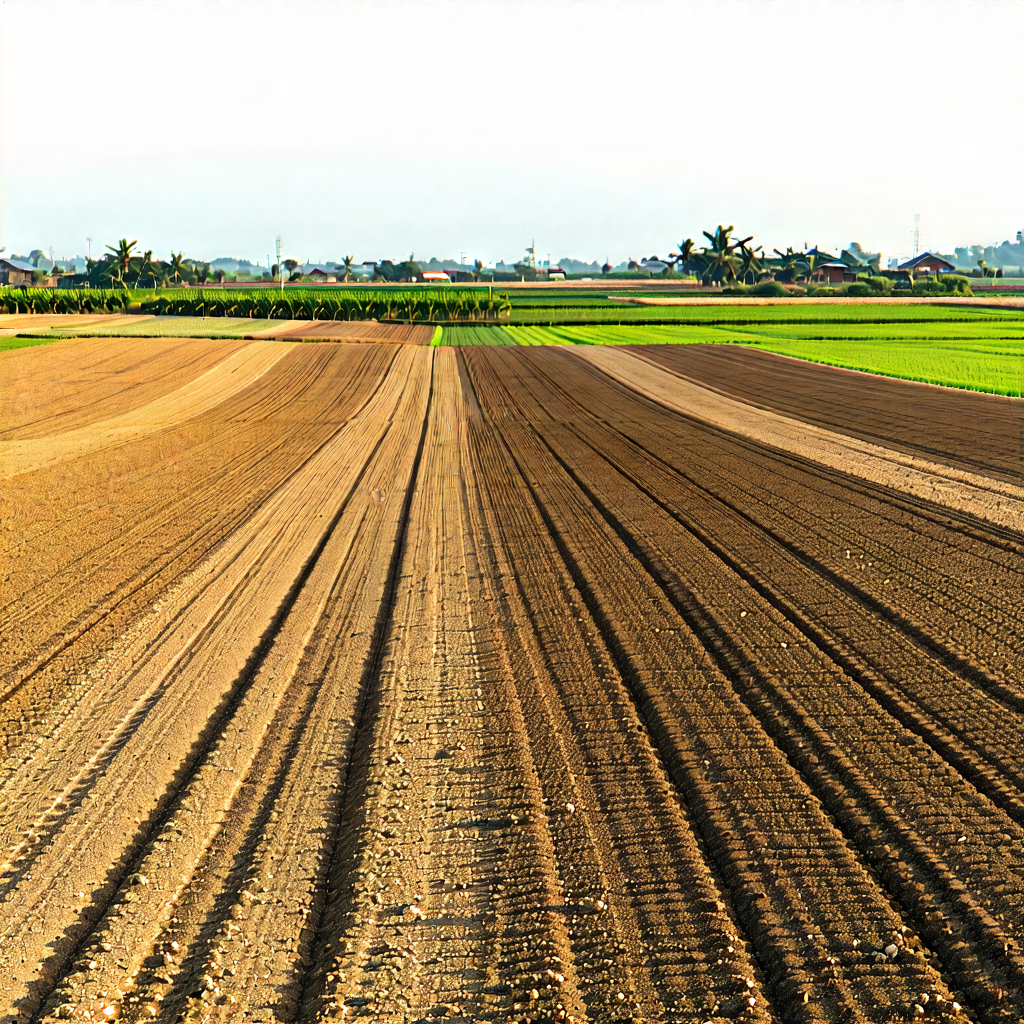 Tech Landscape Photography: Agricultural Technology In Field Deployment With Large, Open
