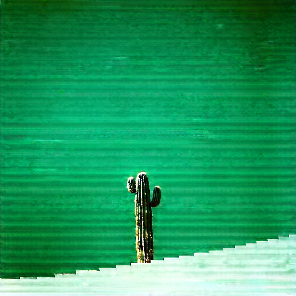 Nature Stock Photography: Cactus In Rocky Terrain With Cactus Standing