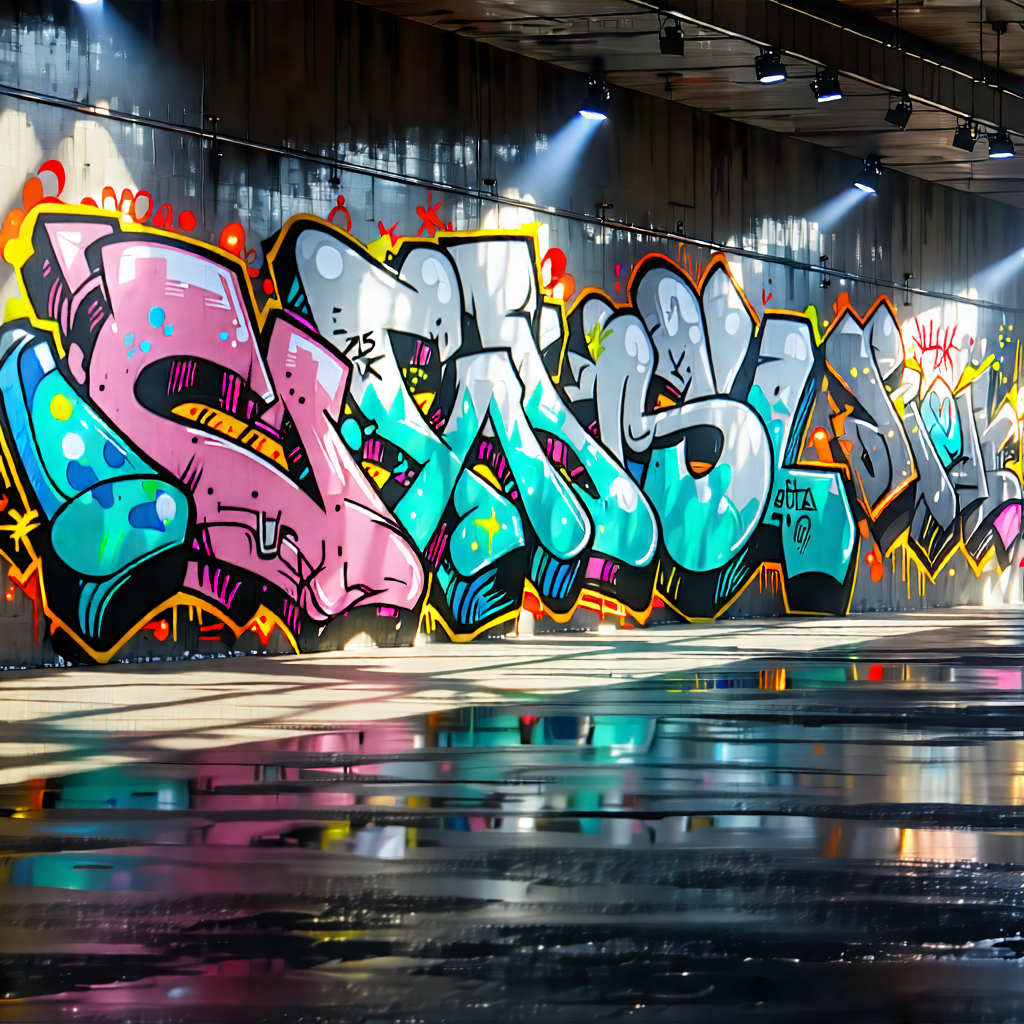 Urban Product Photography: Urban Street Art Viewing Scene With Large Wall