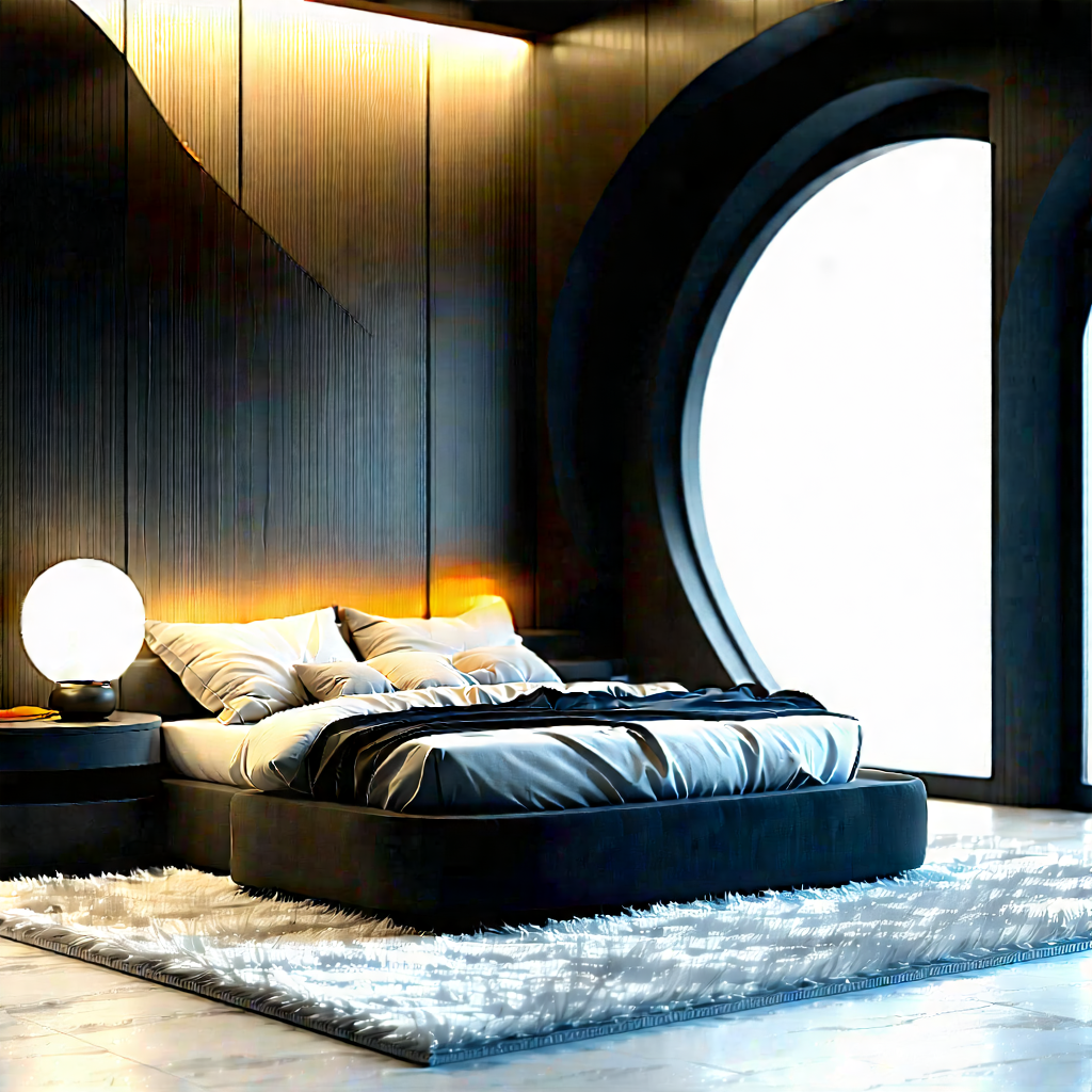 Lifestyle Product Photography: Bedroom Sanctuary With Organized Space With Large Situated
