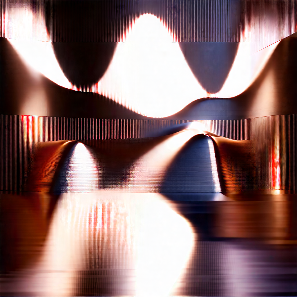 Abstract Brutalist Design: Metallic Forms With Close-up Metal