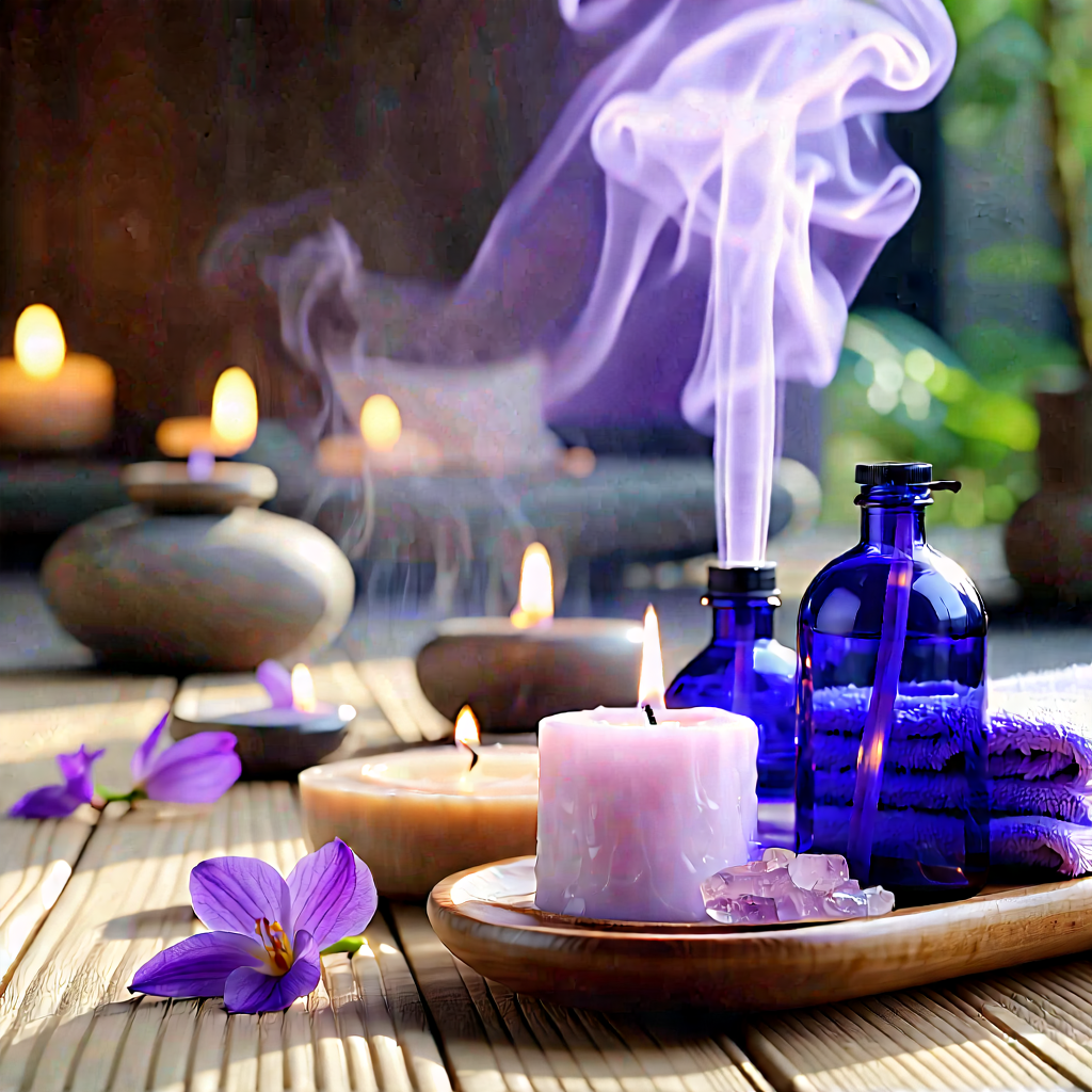 Lifestyle Commercial Photography: Wellness scene with aromatherapy