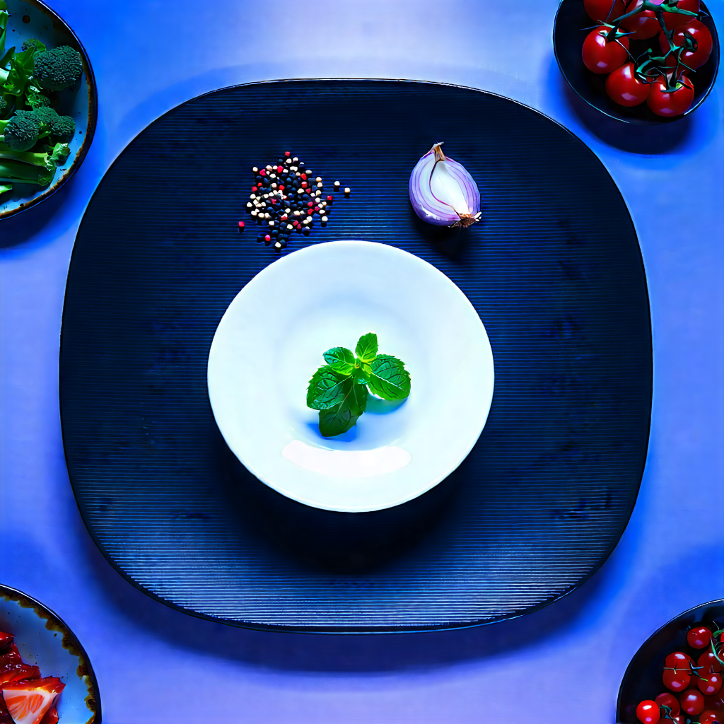 Lifestyle Aerial Photography: Farm-to-table Meal Prepared With Fresh Ingredients With Dining Table