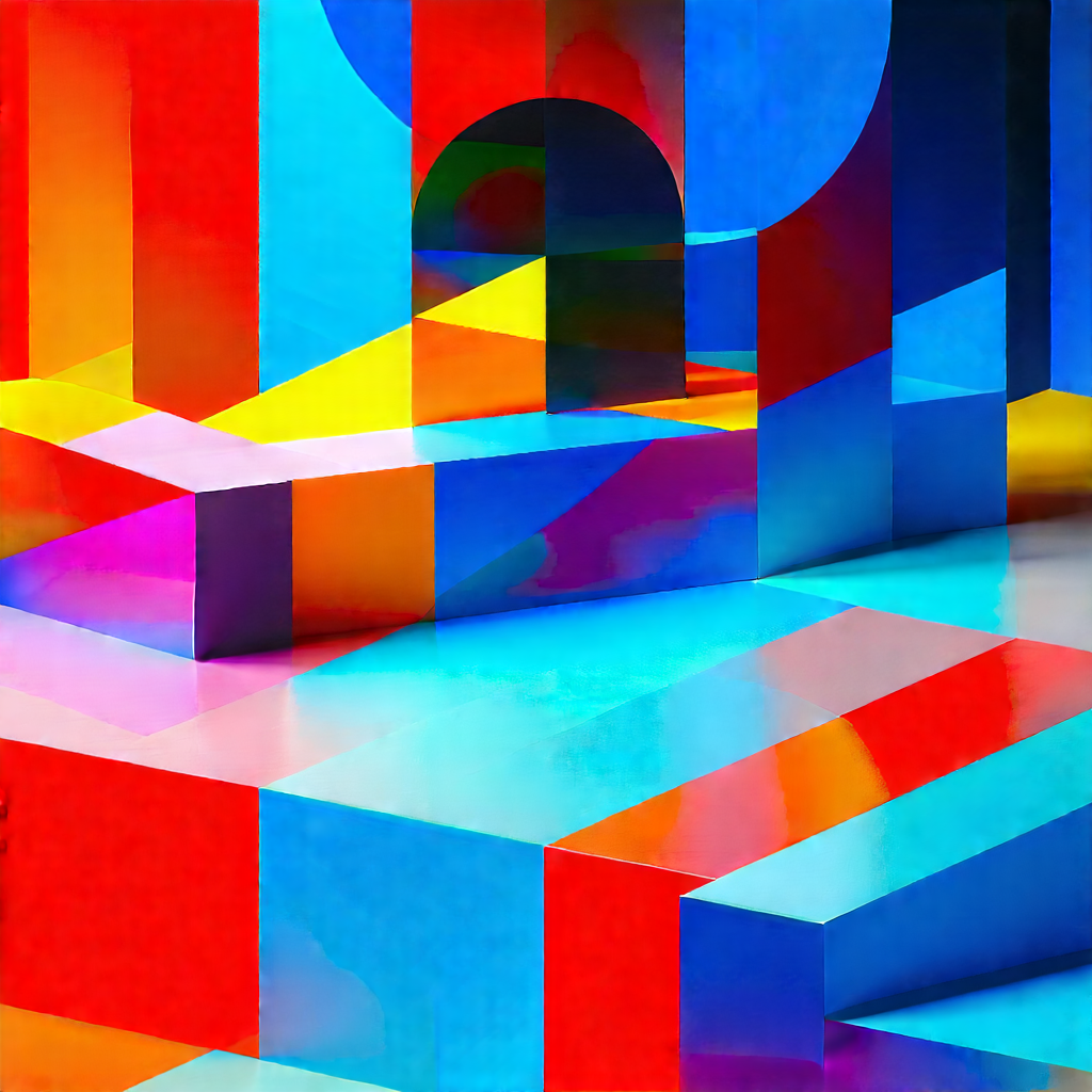 Abstract Advertising Photography: Geometric abstract with analogous color palette