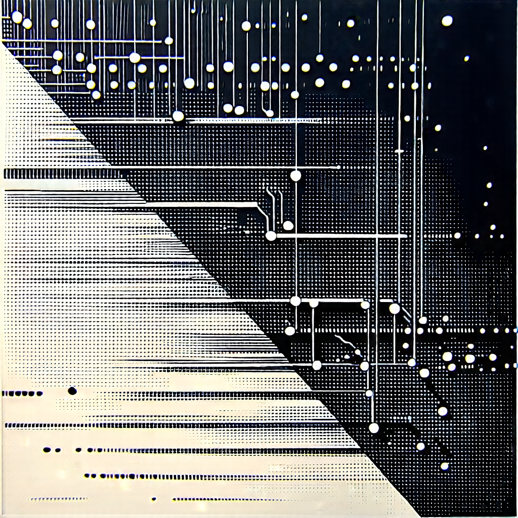 Tech Linocut Print: Close-up of sensor array