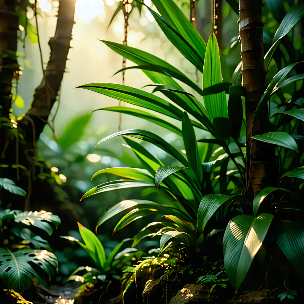 Nature Commercial Photography: Tropical Plants In Natural Setting With Image, There