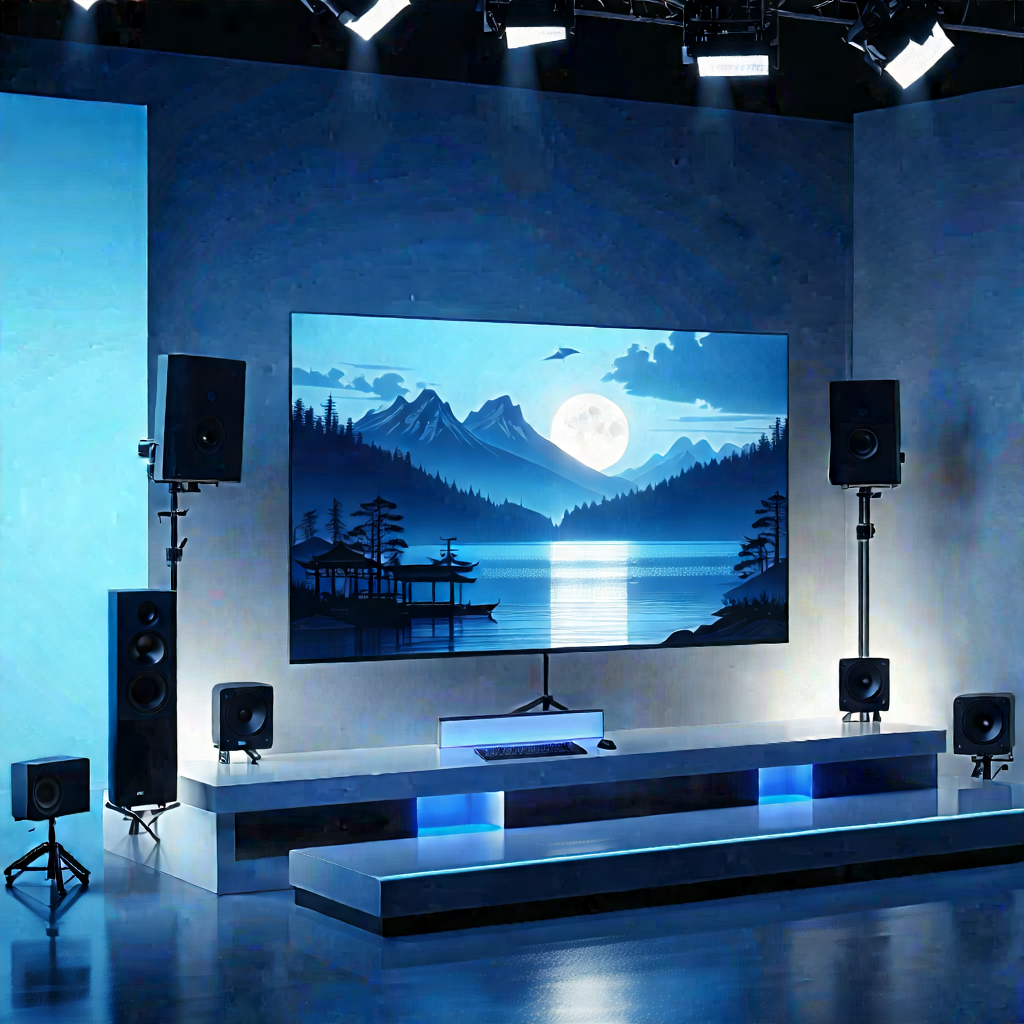 Tech Unreal Engine: Entertainment Technology In Design Studio With Large Flat