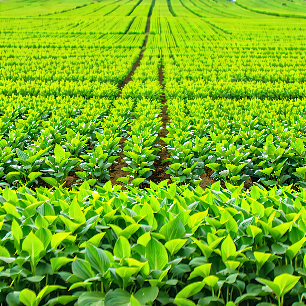 Tech Product Photography: Agricultural Technology In Field Deployment With Large, Lush