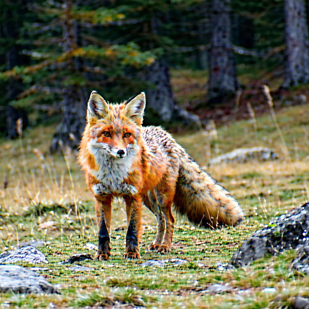Nature Long Exposure Photography: Fox in (mountain:1.33) terrain