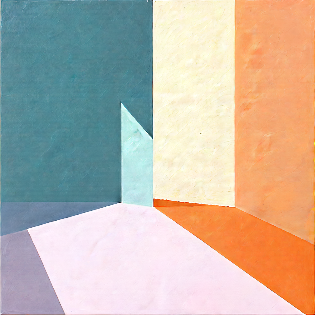 Abstract Pastel Drawing: Minimalist composition with analogous color palette
