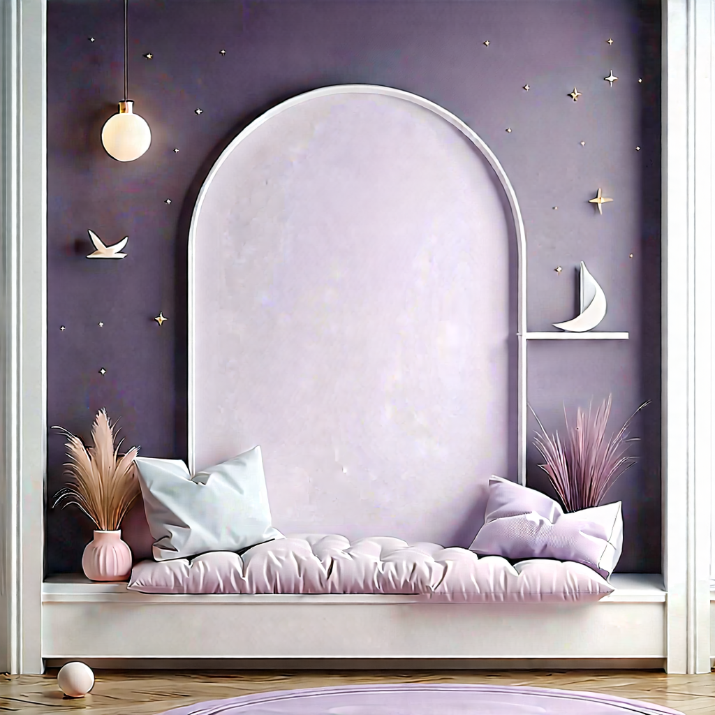 Lifestyle Pastel Drawing: Reading Nook With Minimalist Decor With Image, There