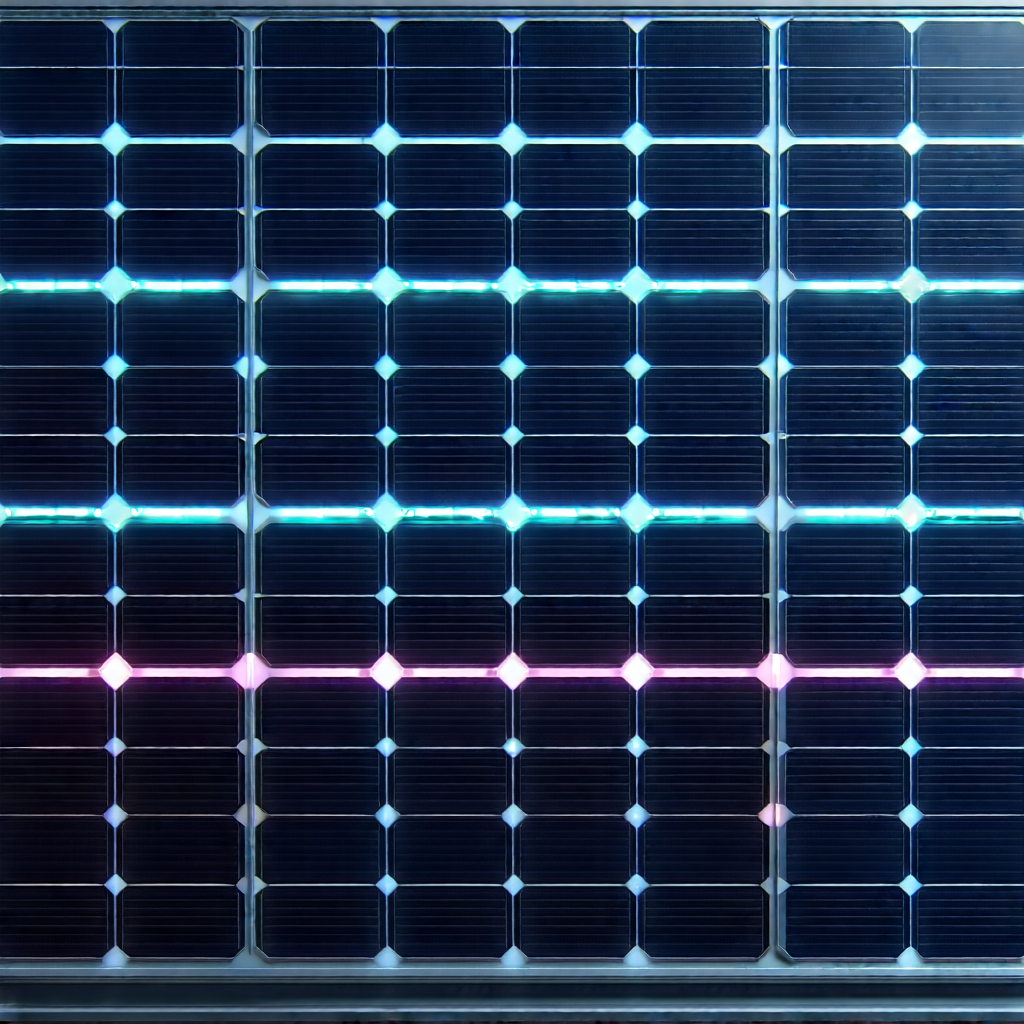 Tech Octane Render: Solar panel with neon accents