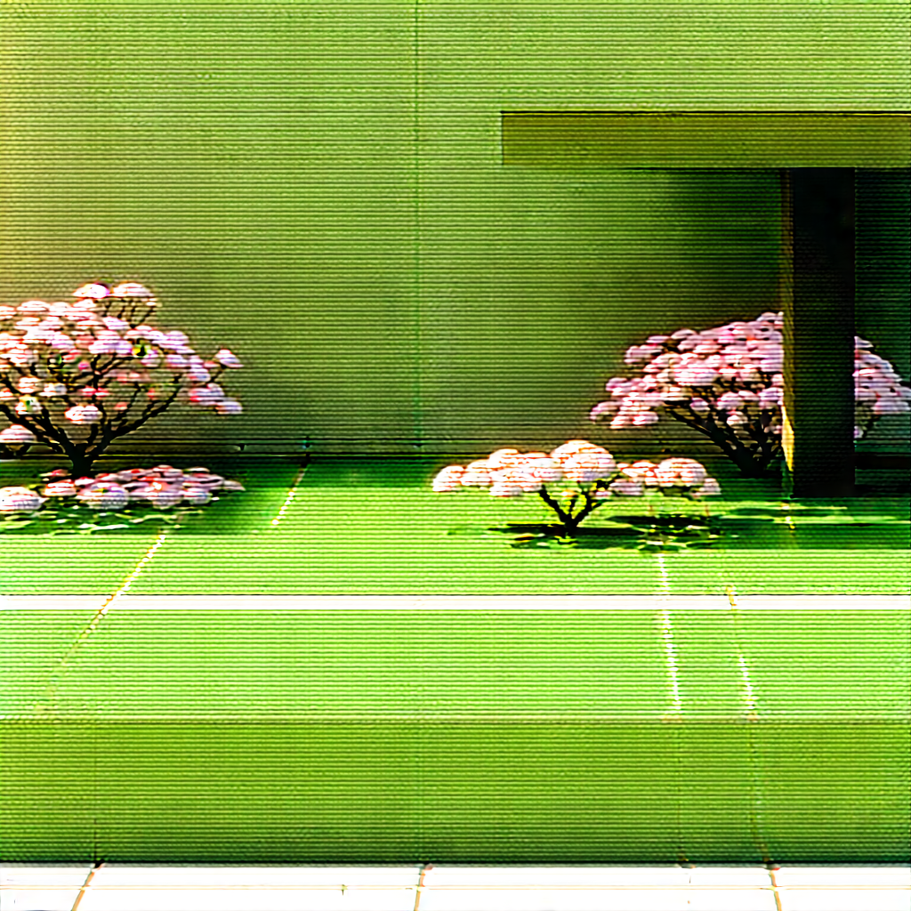 Lifestyle Digital Art: Spring Gardening During Festival Time With Green Wall