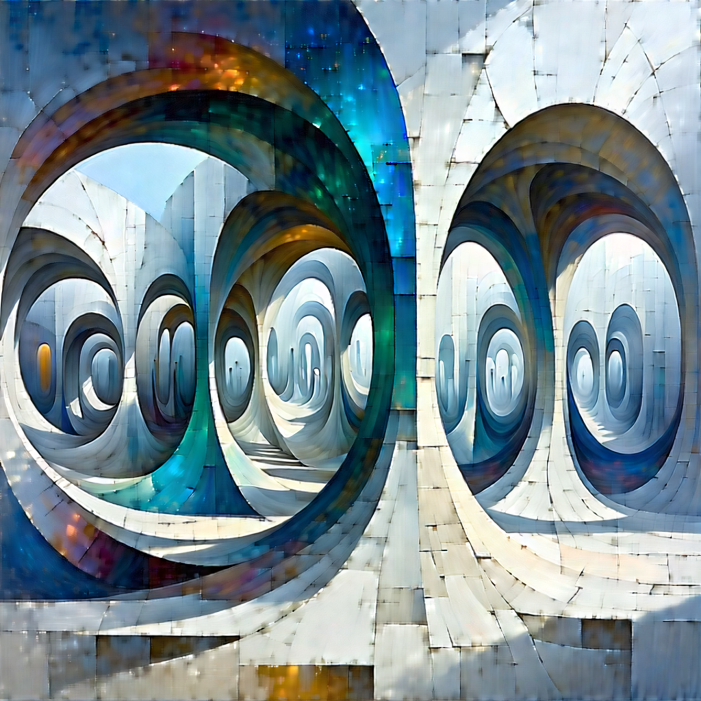 Abstract Impressionist Style: Infinity Represented Through Fragmented Forms With Image, There