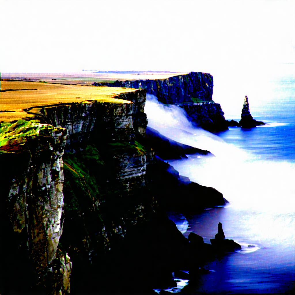 Nature Advertising Photography: Coastal Cliff During Foggy Morning With Beautiful Coastal
