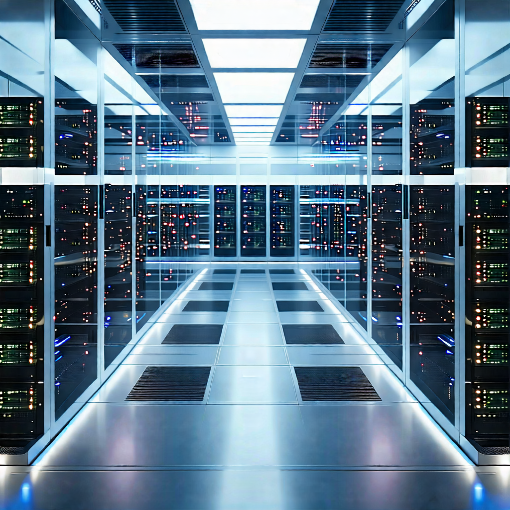 Tech Stock Photography: (futuristic:1.49) server room