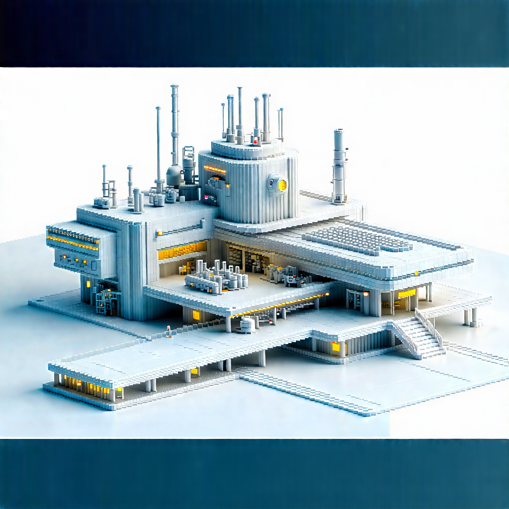 Tech Voxel Art: (futuristic:1.28) research laboratory