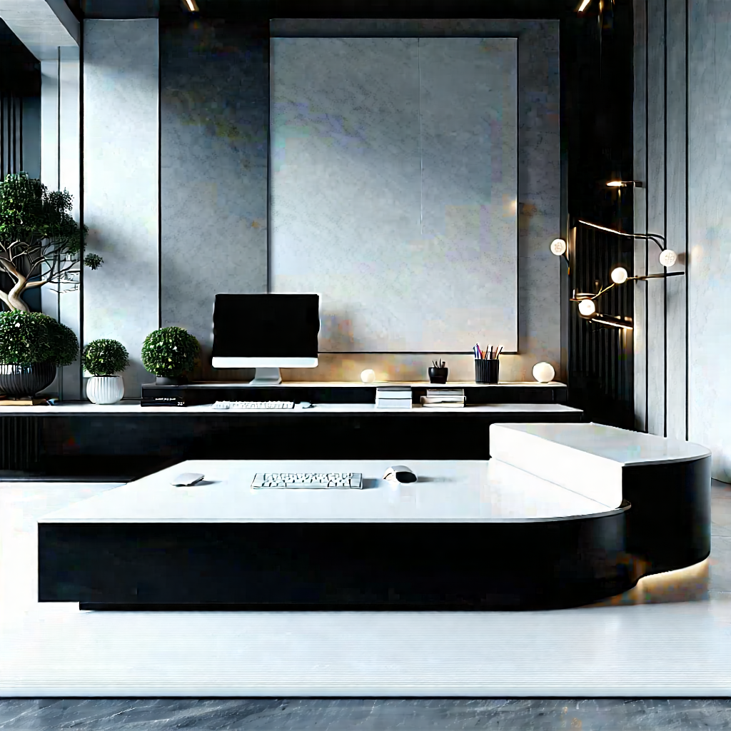 Lifestyle Octane Render: Home office with minimalist decor
