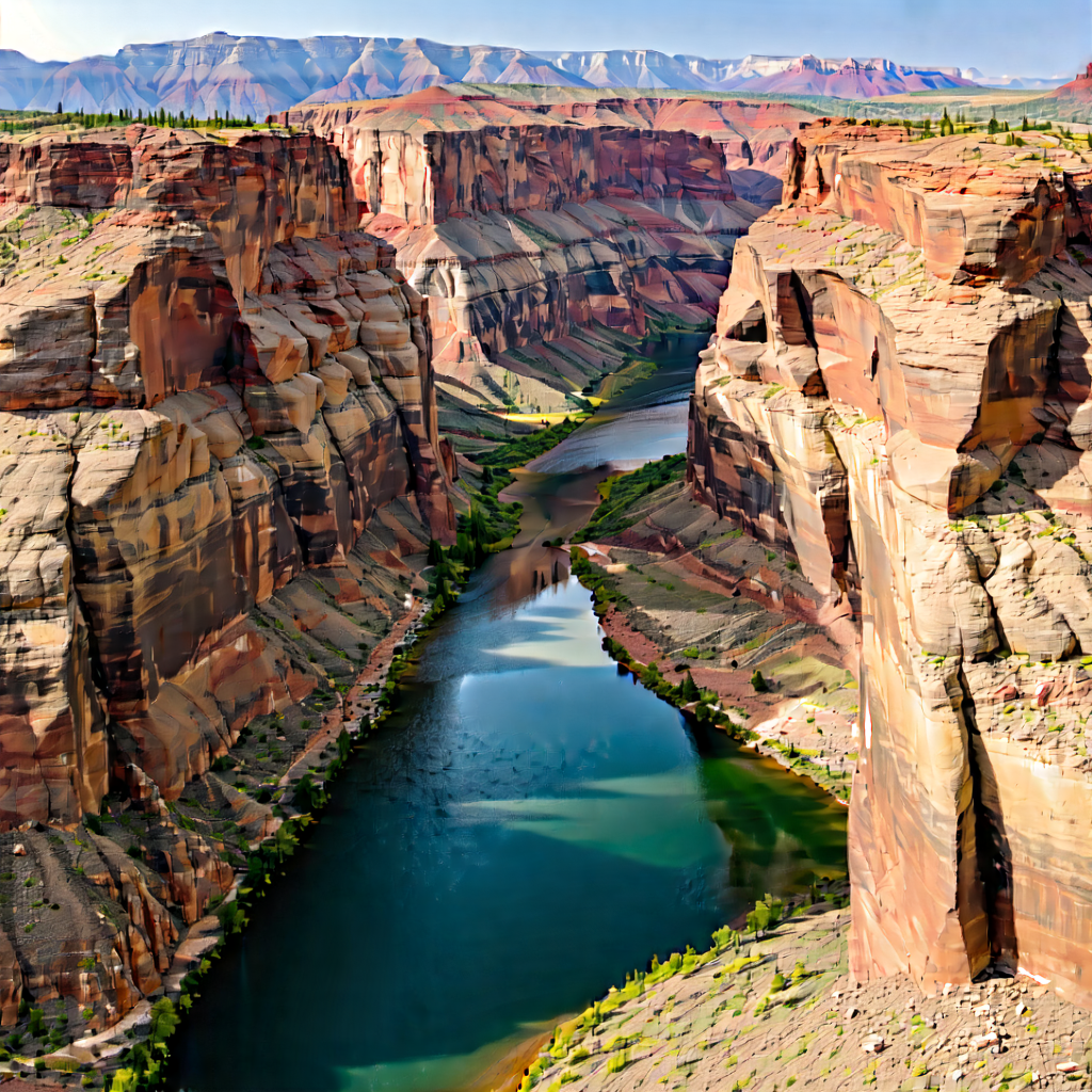 Nature Architectural Photography: Aerial view of canyon system
