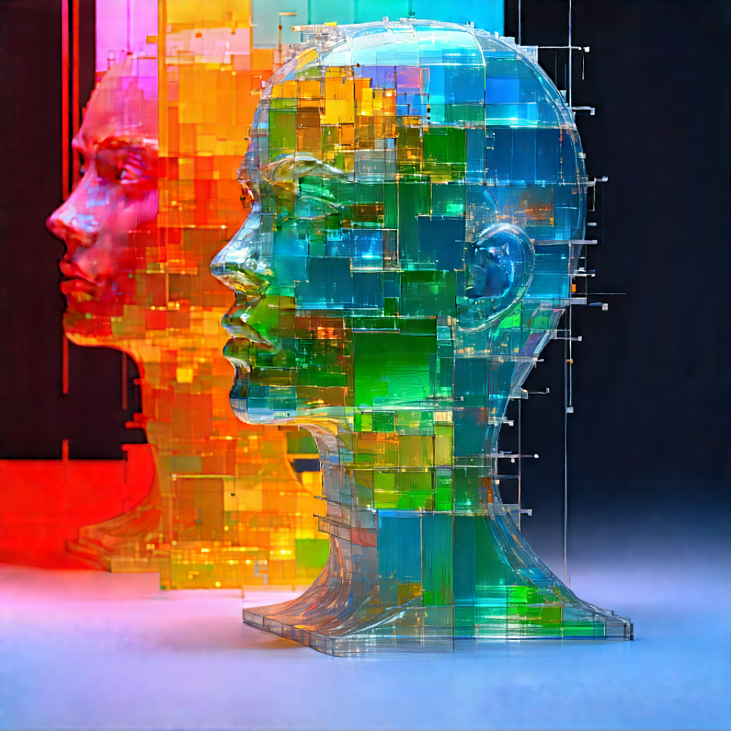 Abstract Glitch Art: Plastic composition with texture