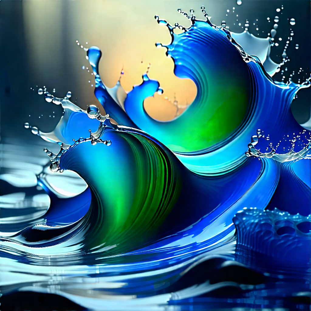 Abstract Impressionist Style: Fluid dynamics captured in abstract form