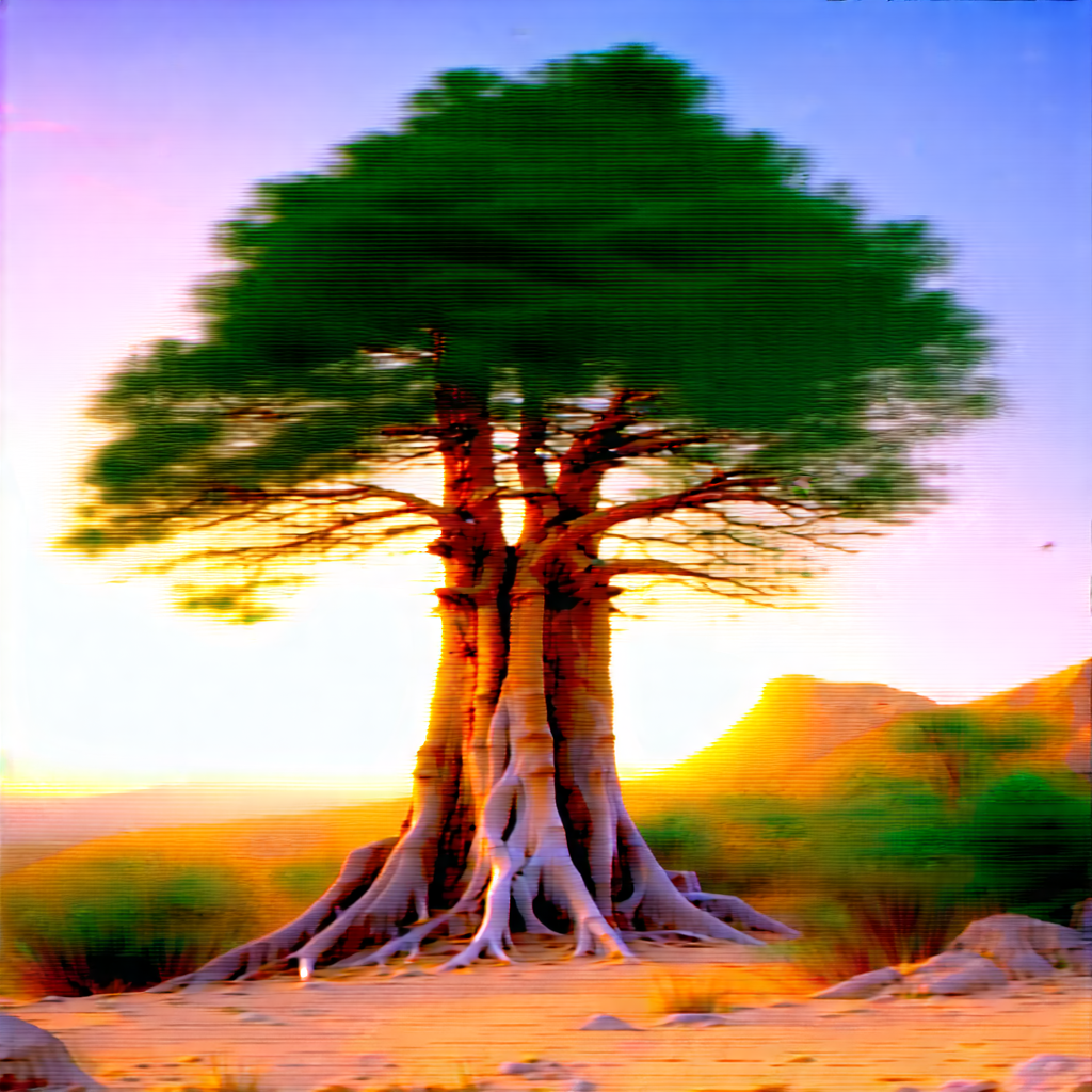 Nature Stock Photography: Ancient Tree In Rocky Terrain With Large Tree