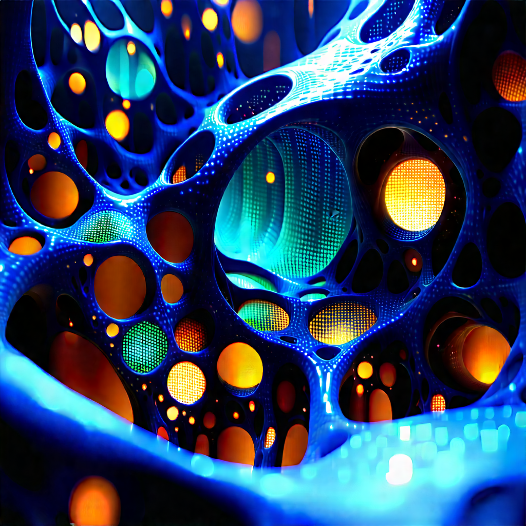 Abstract Cyberpunk Style: Abstract Interpretation Of Cellular Structures With Image, There