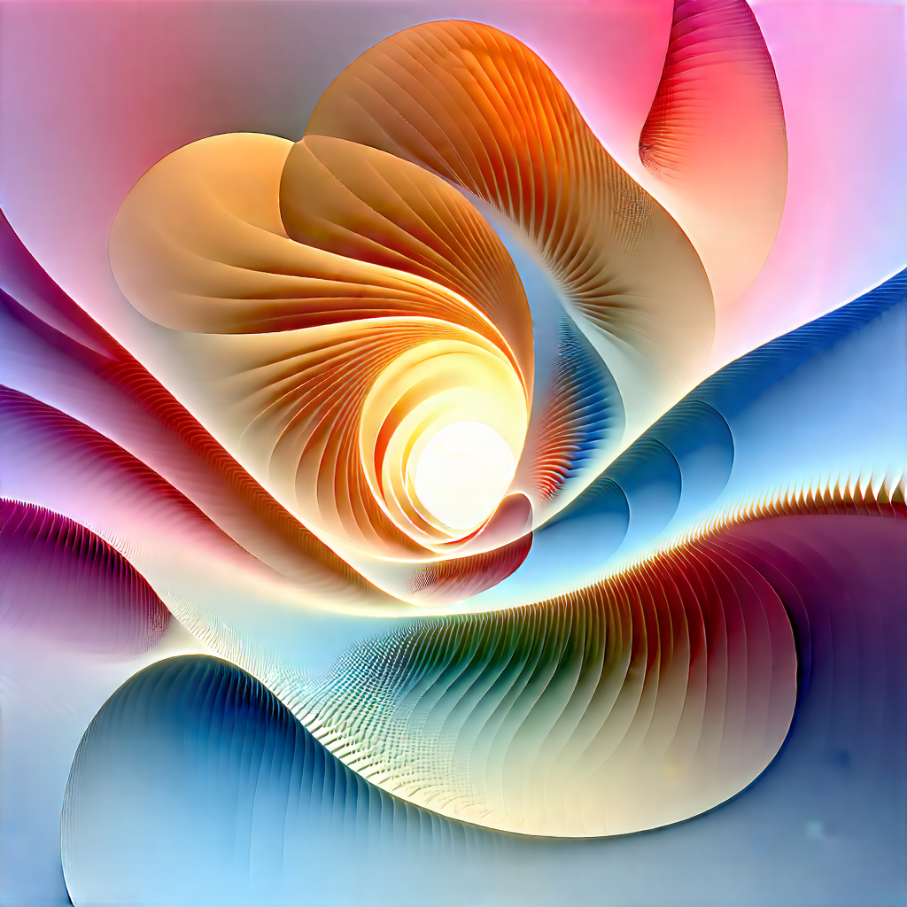 Abstract Generative Art: Fractal pattern with pastel color palette