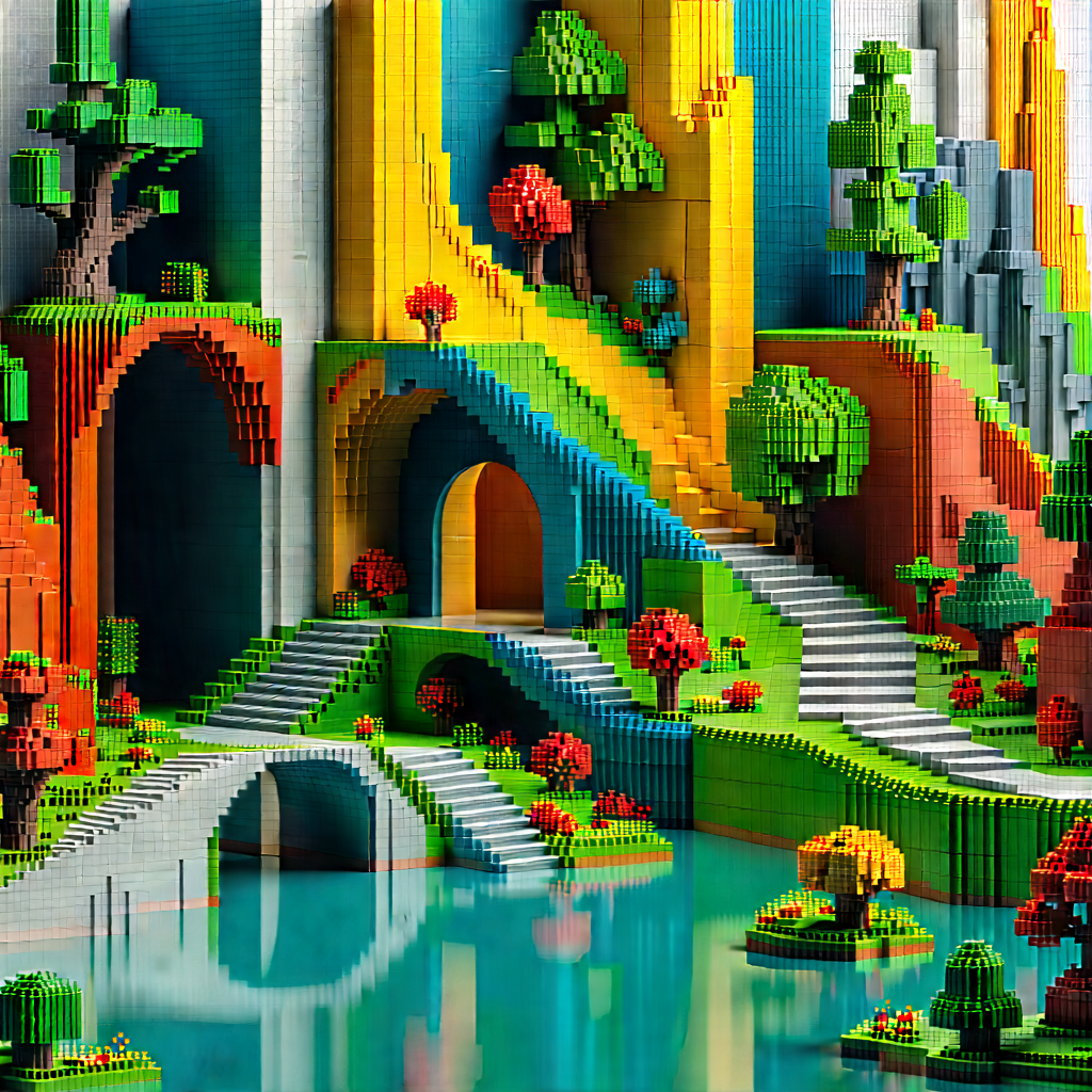 Abstract Voxel Art: Conceptual representation of separation