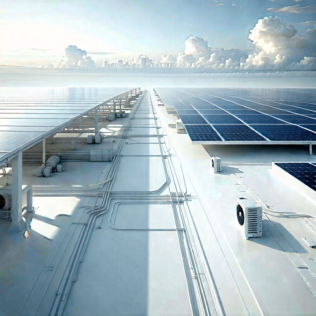 Tech Matte Painting: Innovative Renewable Energy Design With Large White