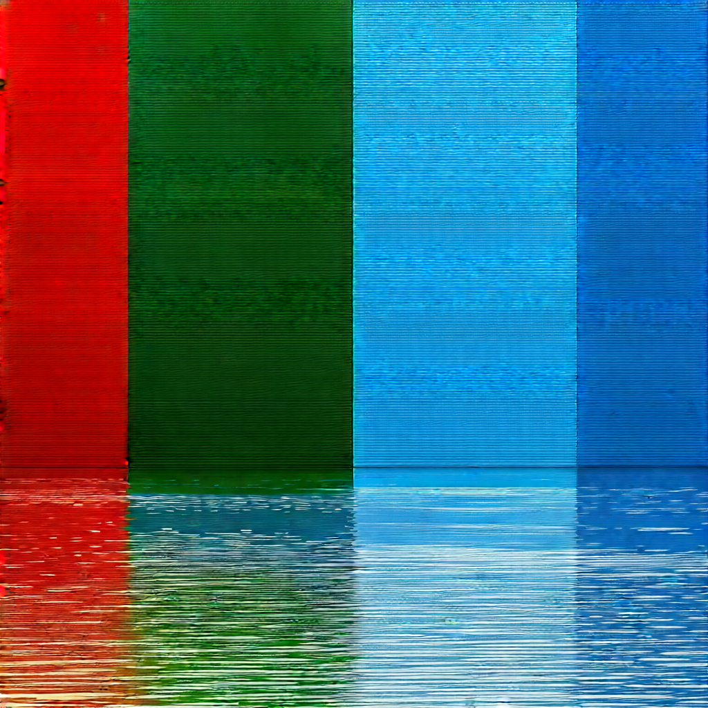Abstract Nature Photography: Minimalist Composition With High-contrast Color Palette With Colorful Painting