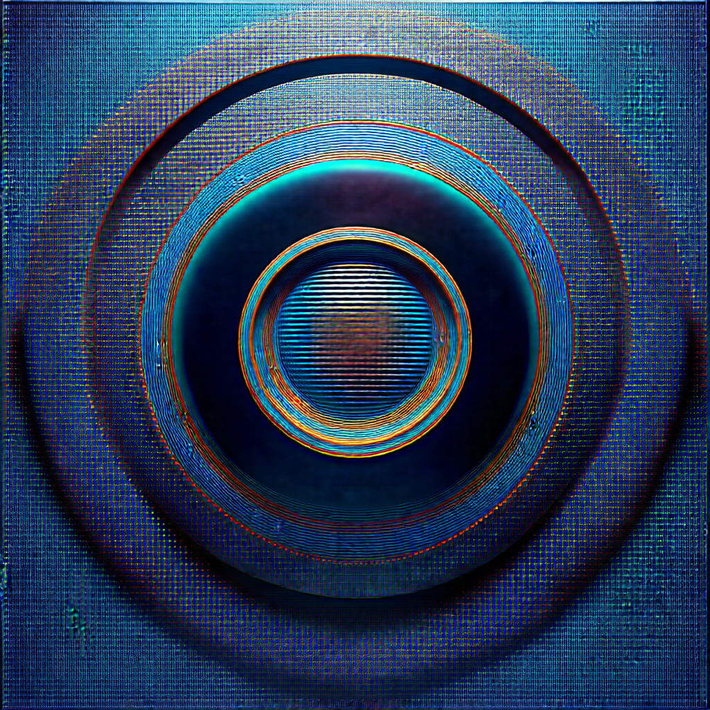 Abstract Macro Photography: Concentric Circles With Diffuse Lighting With Close-up Blue