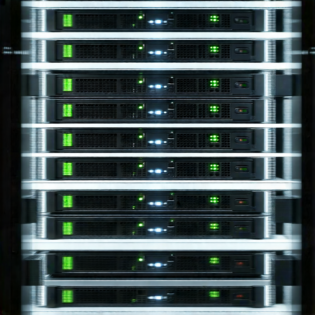 Tech Stock Photography: Server rack with data streams