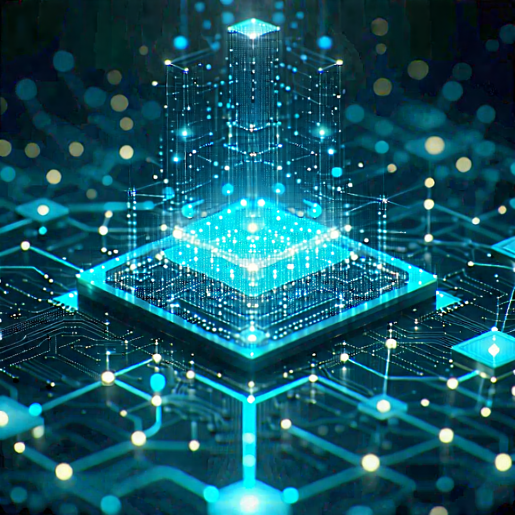 Tech Professional Photography: Blockchain network visualization
