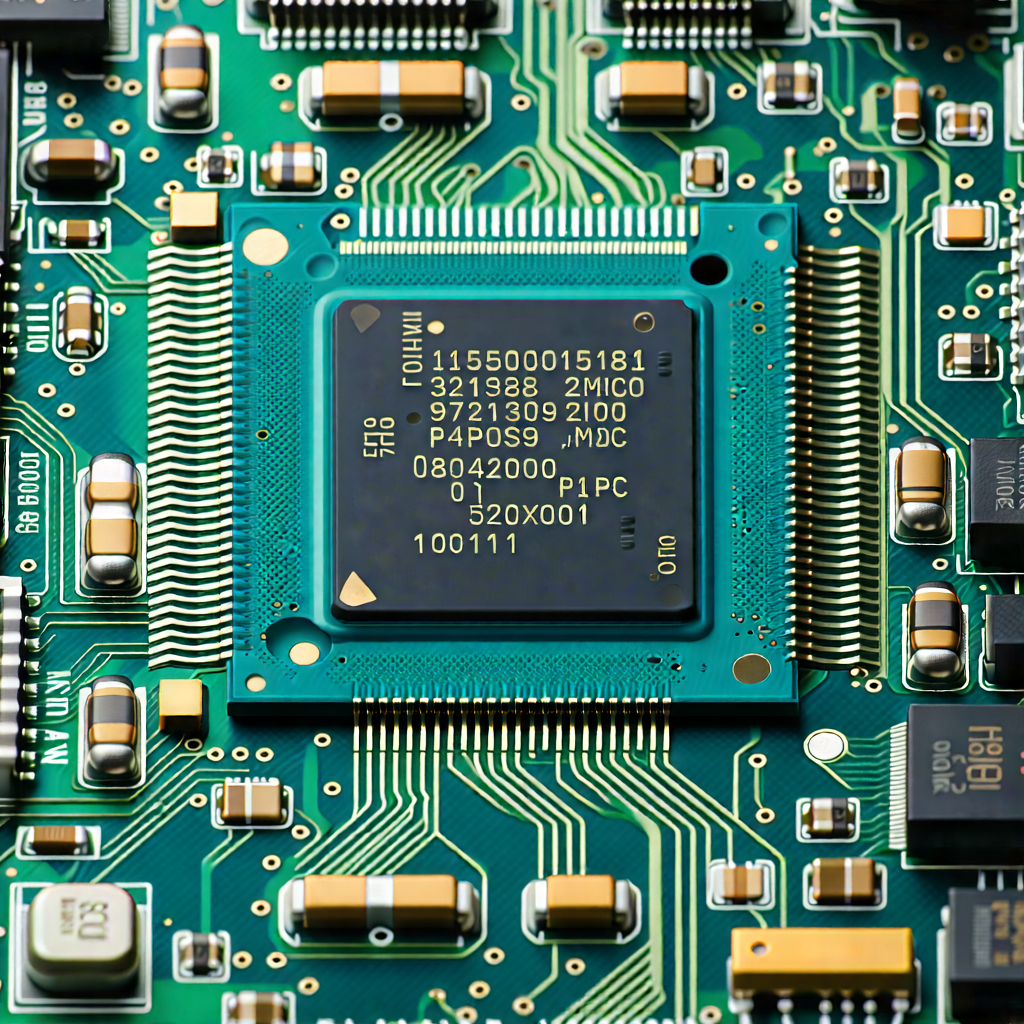 Tech Macro Photography: Close-up of microprocessor
