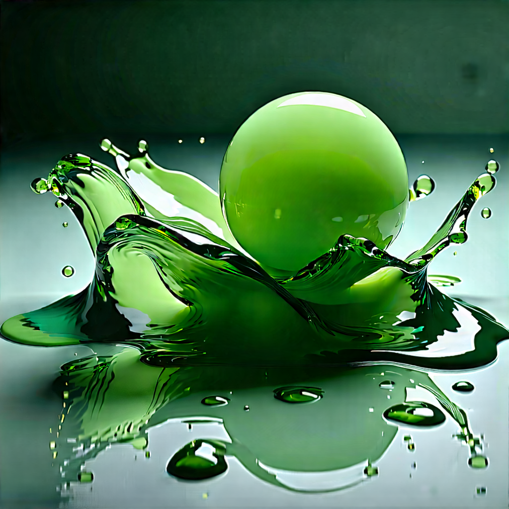 Abstract 3D Render: Liquid shapes