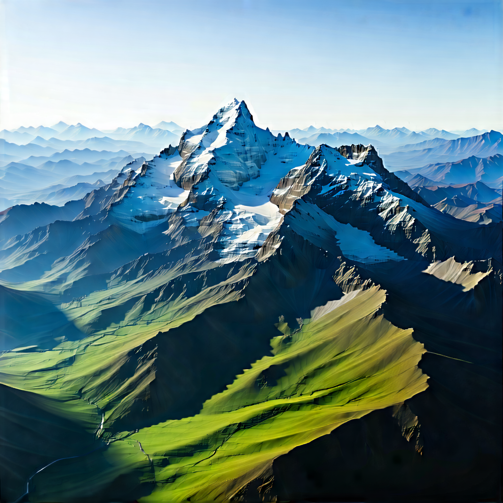 Nature Hdr Photography: Aerial view of mountain range