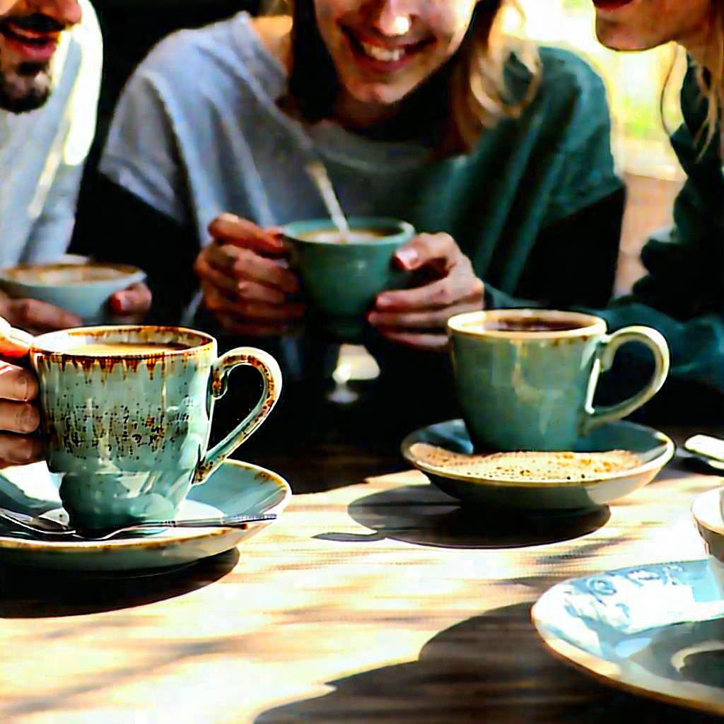 Lifestyle Graphic Design: Coffee with friends with community group