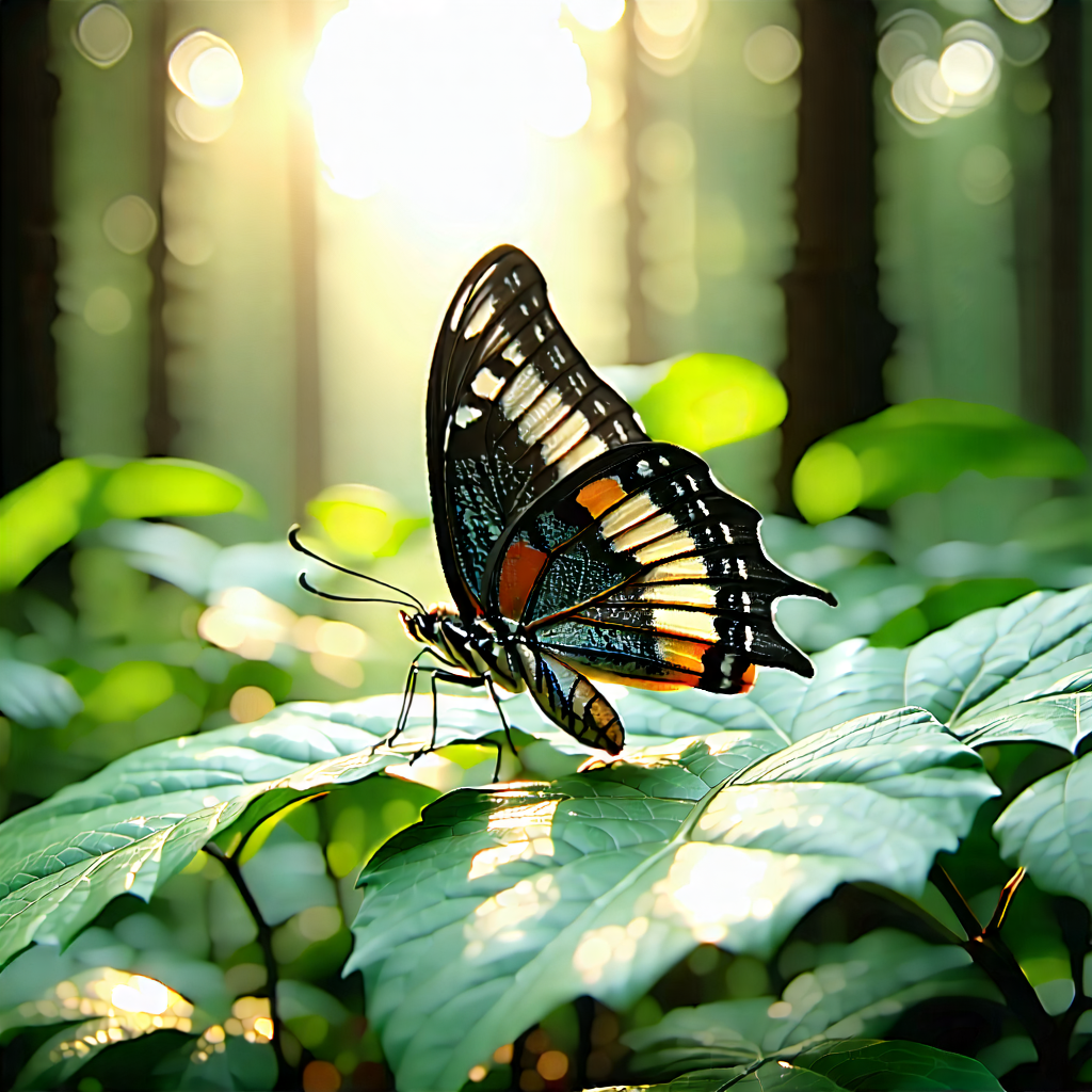 Nature Unreal Engine: Butterfly In Natural Habitat With Beautiful Butterfly