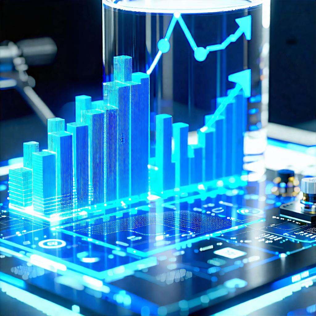 Tech Tilt-shift Photography: Financial Technology In (modern:1.38) Laboratory With Computer Screen