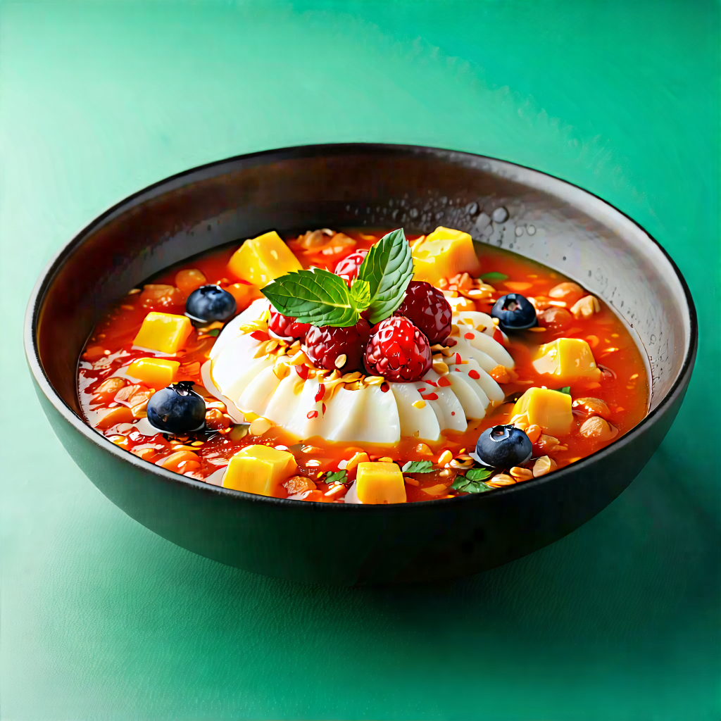 Lifestyle Landscape Photography: Plant-based Dish Prepared With Vibrant Colors With Bowl Filled
