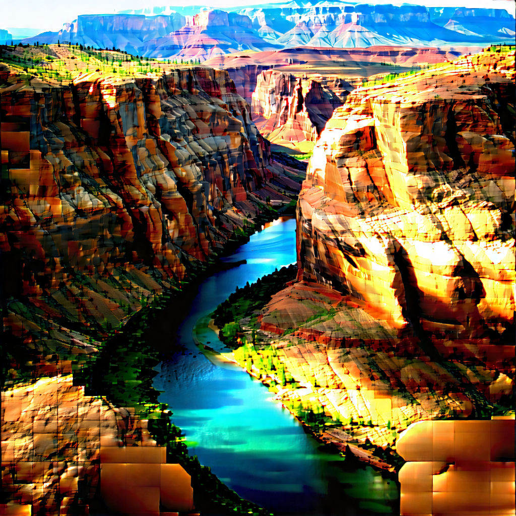 Nature Product Photography: Aerial View Of Canyon System With Beautiful River