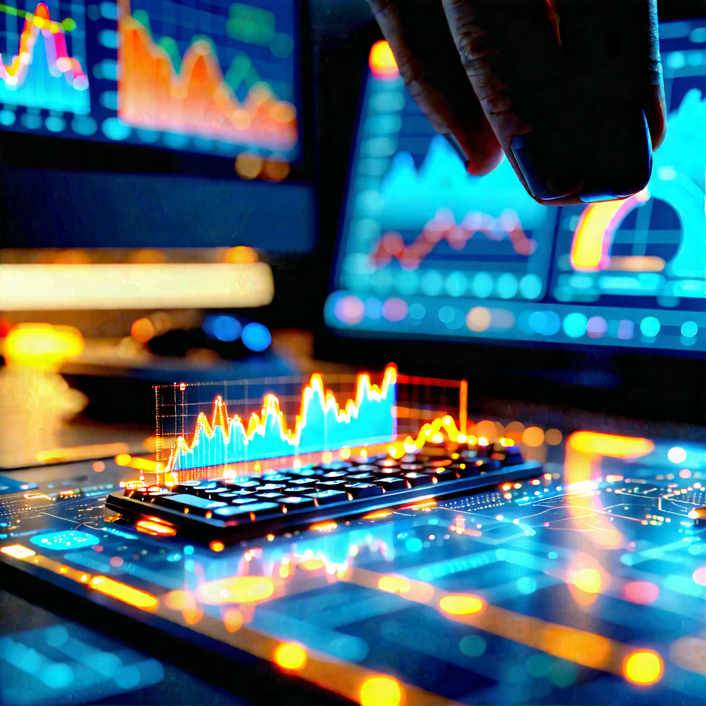 Tech Macro Photography: Financial technology in tech office