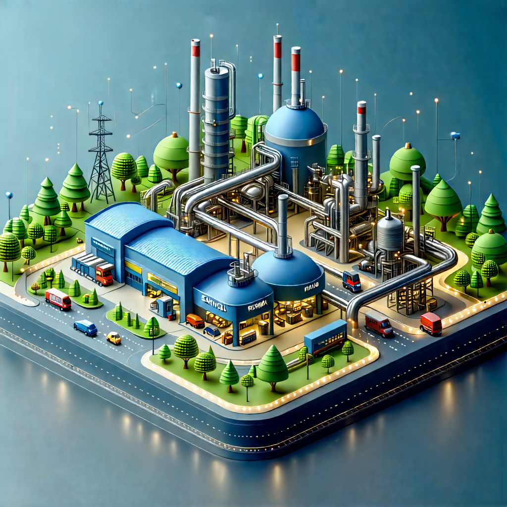 Tech Isometric Design: Financial Technology In Manufacturing Facility With Image, There