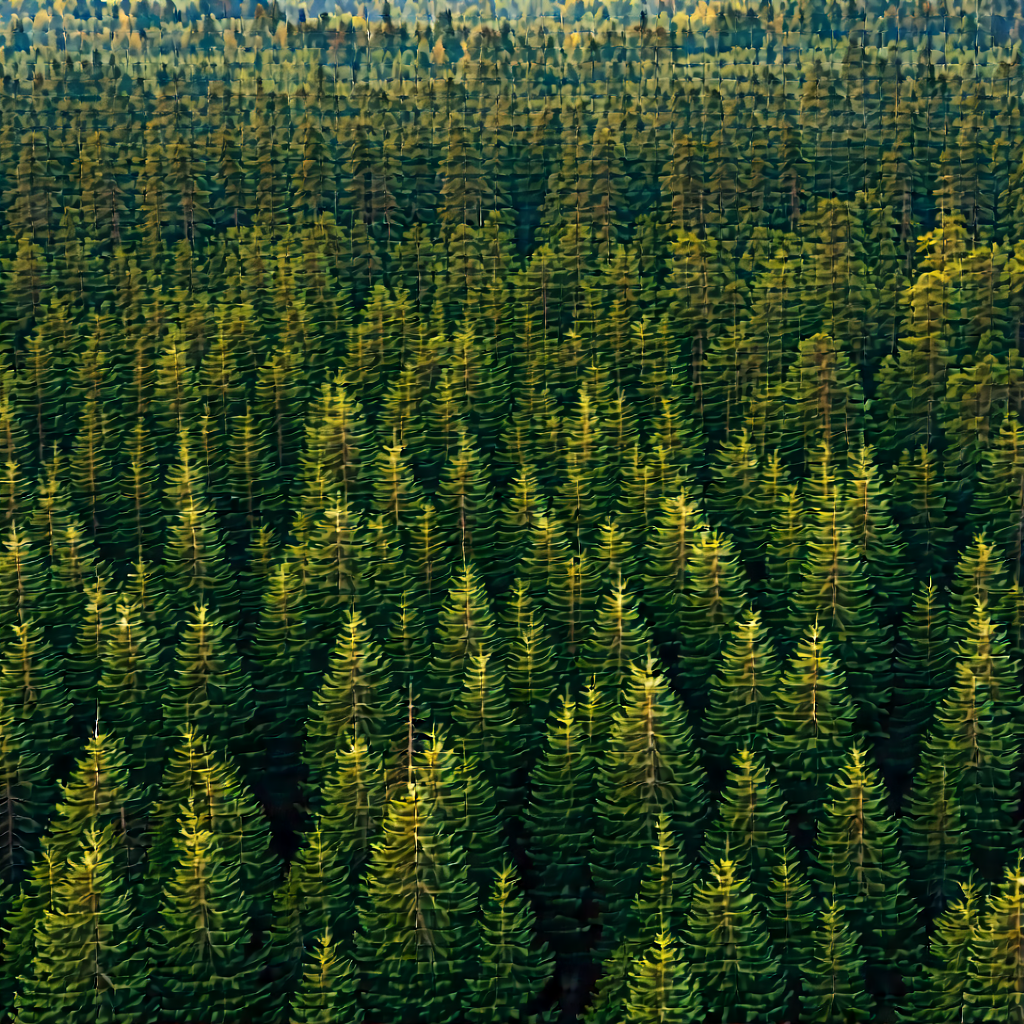 Nature Stock Photography: Aerial view of forest canopy