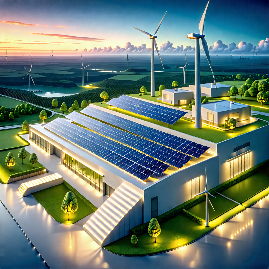 Tech Isometric Design: Innovative Renewable Energy Design With Large, Modern