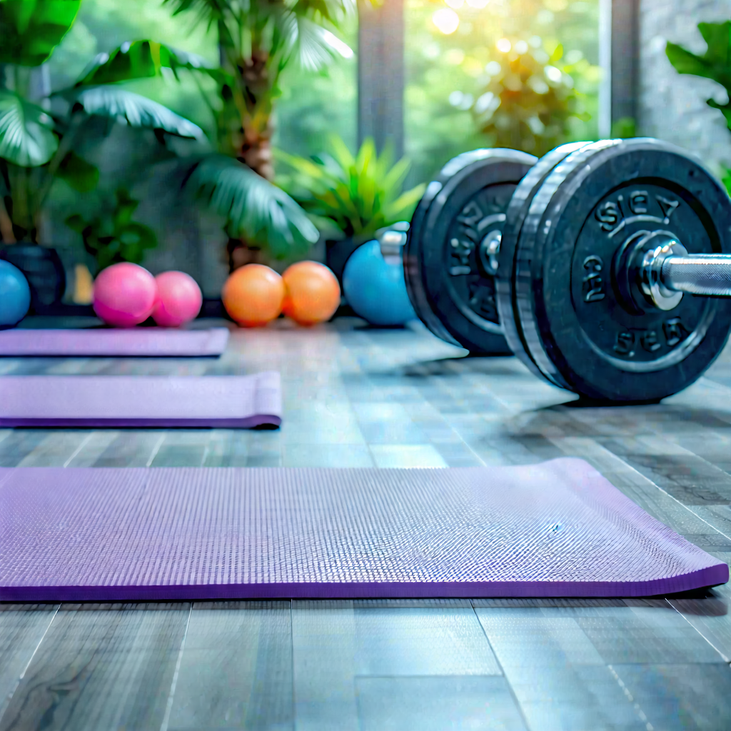Lifestyle Hdr Photography: Wellness Scene With Fitness Equipment With Image, There