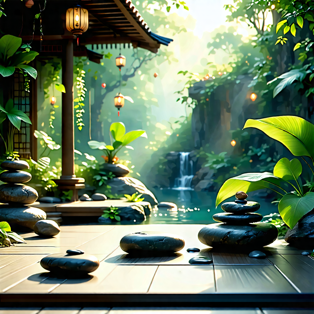 Lifestyle Vector Art: Wellness Scene With Natural Lighting With Image, There