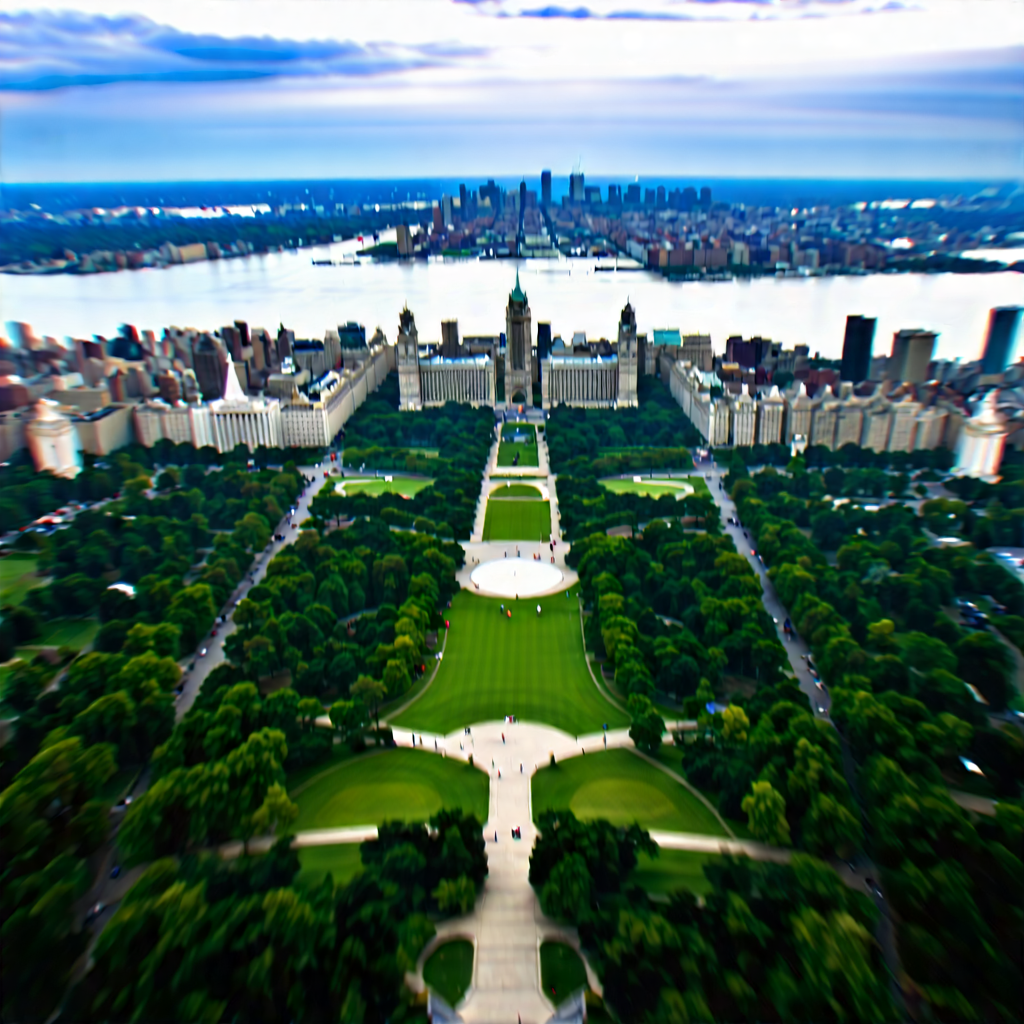 Urban Graphic Design: Aerial view of central park