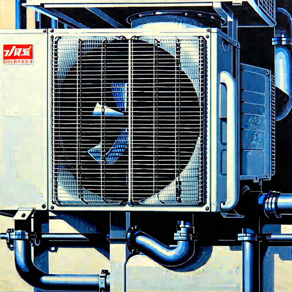 Tech Gouache Painting: Close-up of cooling system